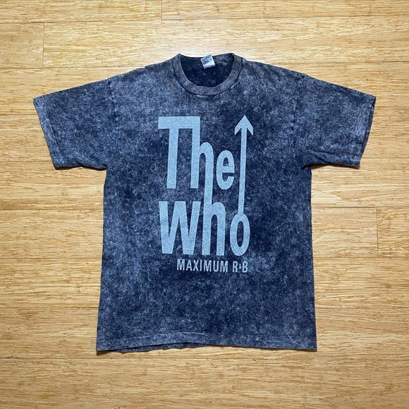 Vintage The Who “Maximum R&B” Album Acid Wash T-Shirt - Picture 1 of 2